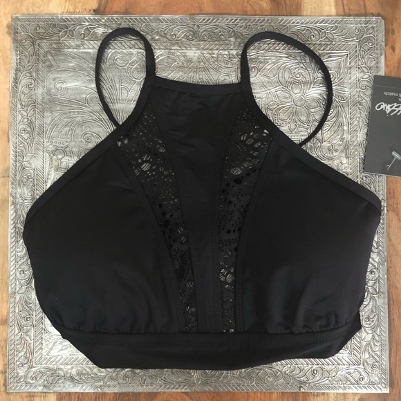 Mossimo Supply Co. Other - NWT Halter Black Bikini Top Medium Lace String